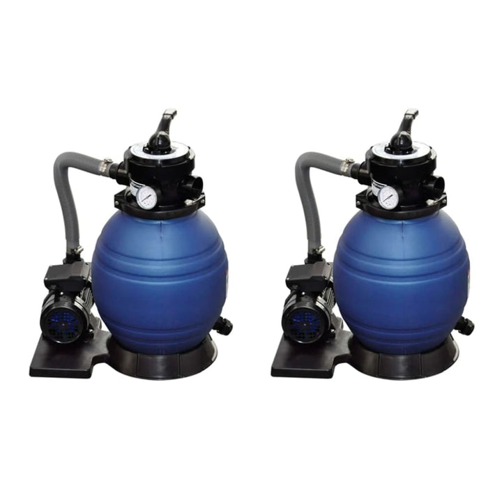 Sand Filter Pumps 2pcs 400 w 11000 l h Xiibnk