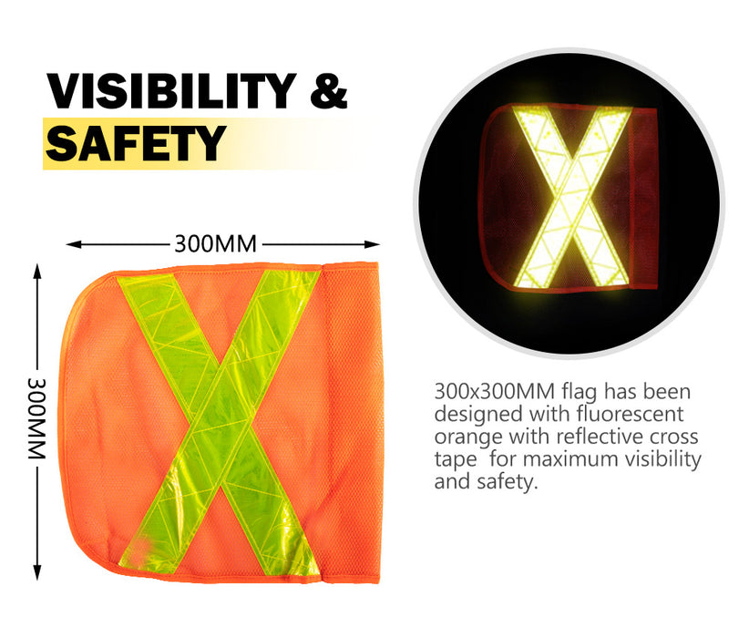 3X1M Recovery Sand Flag Safety Flag Simpson Desert Quick Connector Base