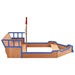 Sandbox Pirate Ship Firwood 190x94.5x101 Cm Kxoio