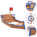 Sandbox Pirate Ship Firwood 190x94.5x101 Cm Kxoio
