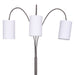 Sarantino 3-light Metal Arc Floor Lamp - Nickel & Marble