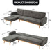 Sarantino 3 - seater Corner Sofa Bed With Chaise Lounge