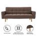 Sarantino 3-seater Fabric Sofa Bed Futon - Brown