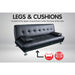 Sarantino 3 Seater Faux Leather Sofa Bed Couch Lounge Futon