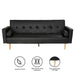 Sarantino 3 Seater Faux Leather Sofa Bed Couch With Pillows