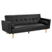 Sarantino 3 Seater Faux Leather Sofa Bed Couch With Pillows
