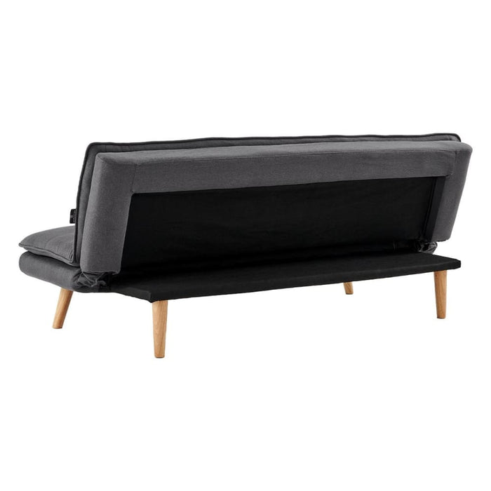 Sarantino 3 Seater Linen Sofa Bed Couch Lounge Futon - Dark