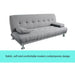 Sarantino 3 Seater Linen Sofa Bed Couch Lounge Futon