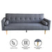 Sarantino 3 Seater Linen Sofa Bed Couch with Pillows - Dark
