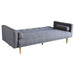Sarantino 3 Seater Linen Sofa Bed Couch with Pillows - Dark