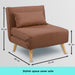 Sarantino Adjustable Chair Single Sofa Bed Faux Linen