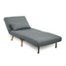 Sarantino Adjustable Chair Single Sofa Bed Faux Linen - Dark