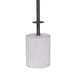 Sarantino Concrete & Metal Table Lamp with Off-white Linen