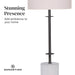 Sarantino Concrete & Metal Table Lamp with Off-white Linen