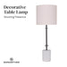 Sarantino Concrete & Metal Table Lamp with Off-white Linen
