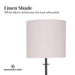 Sarantino Concrete & Metal Table Lamp with Off-white Linen