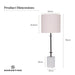 Sarantino Concrete & Metal Table Lamp with Off-white Linen