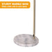 Sarantino Arc Floor Lamp Antique Brass Finish With Marble