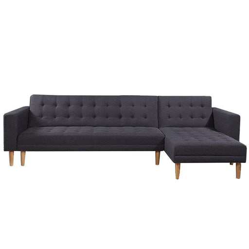 Sarantino Linen Fabric Corner Sofa Bed Couch Lounge w