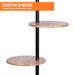 Sarantino Metal Floor Lamp Shade with Black Post in Round