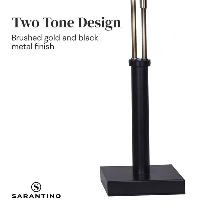 Sarantino Led Metal Table Lamp with 2 Lights Brushed Gold