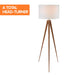 Sarantino Metal Tripod Floor Spot Lamp Shade Drum in Wooden