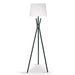 Sarantino Tripod Floor Lamp in Metal and Antique Brass