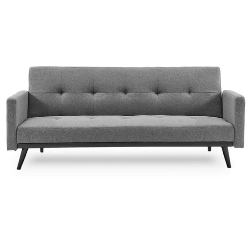 Sarantino Tufted Faux Linen 3-seater Sofa Bed with Armrests
