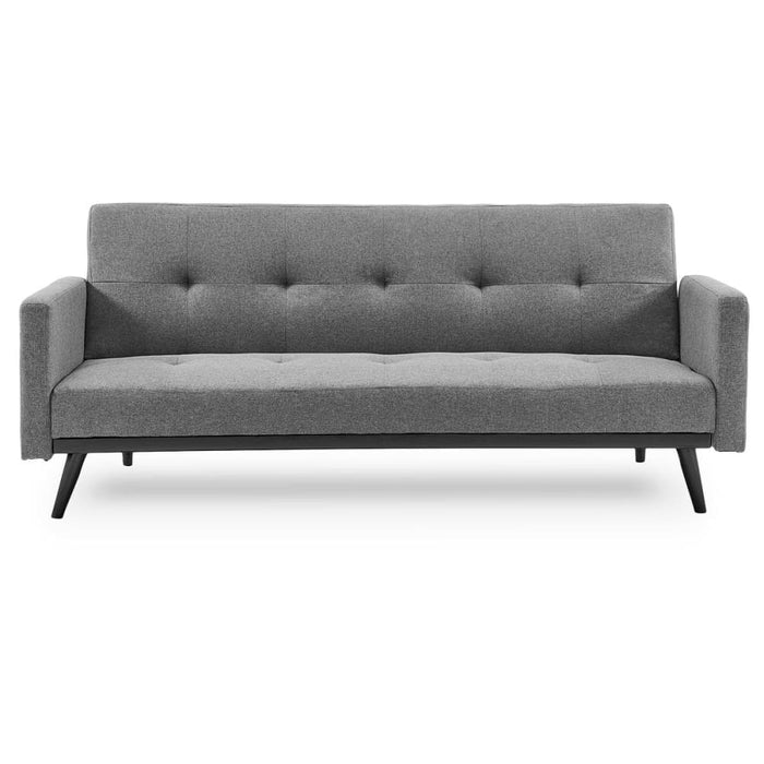 Sarantino Tufted Faux Linen 3 - seater Sofa Bed