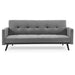 Sarantino Tufted Faux Linen 3 - seater Sofa Bed