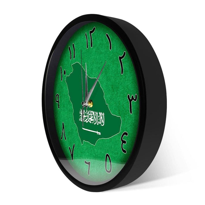 Saudi Arabia Country Map Modern Design Metal Frame Wall