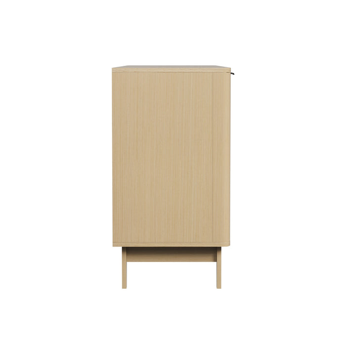 Buffet Sideboard Storage Cabinet 4 Doors Cupboard Hallway Table Natural