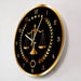Scale of Justice Modern Wall Clock Non Ticking Timepiece