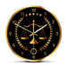 Scale of Justice Modern Wall Clock Non Ticking Timepiece