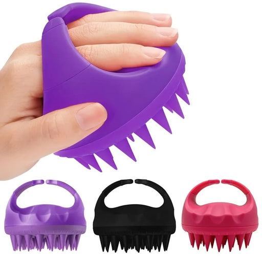 Scalp Scrubber Shampoo Brush Massager Clean Comb Handle