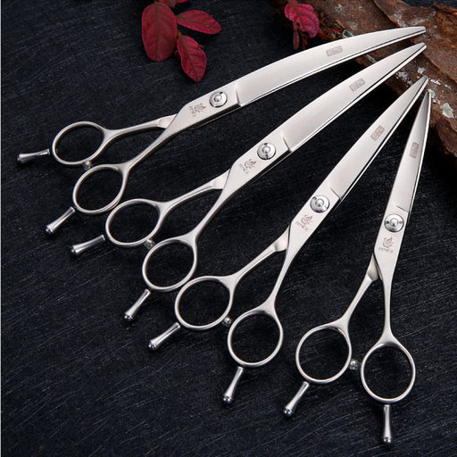 Dog Scissors Set 6 6.57 7.5inch Straight Thinning Curved