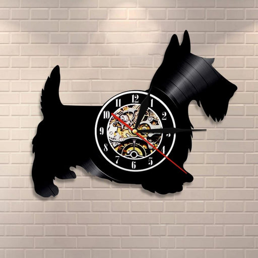 Scottie Dog Led Vinyl Record Wall Clock Scottish Terrier