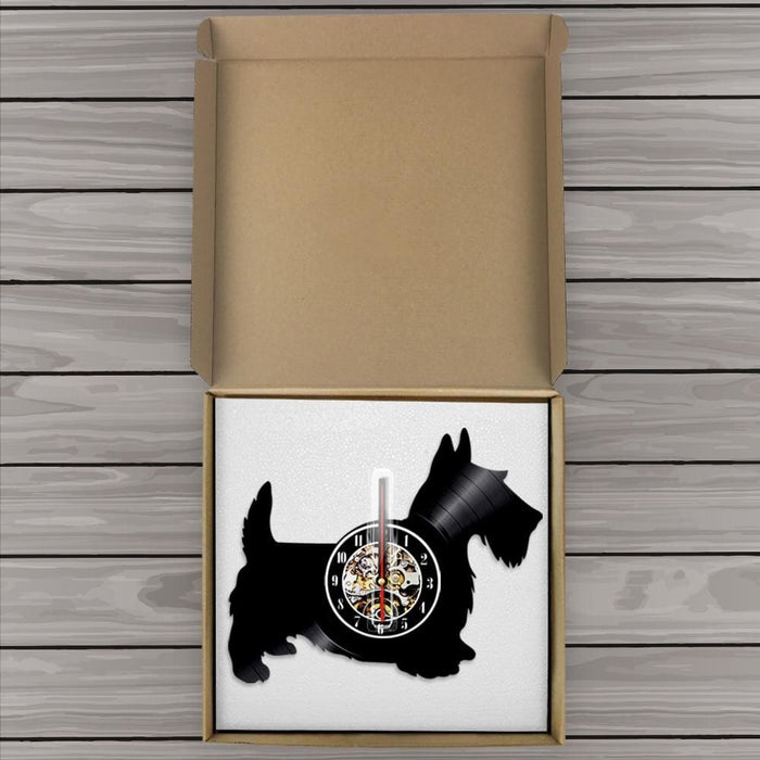 Scottie Dog Led Vinyl Record Wall Clock Scottish Terrier