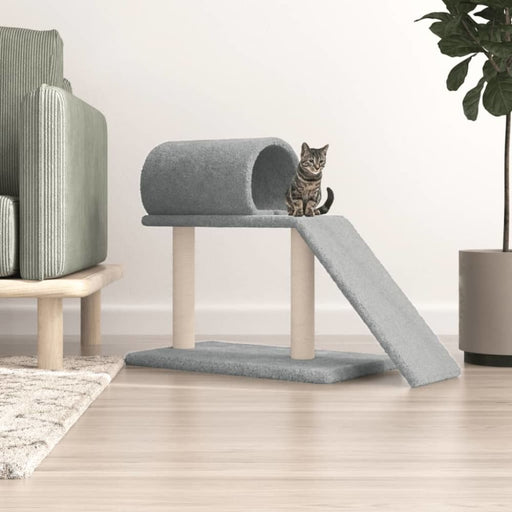Cat Scratching Posts With Tunnel And Ladder Light Grey 55.5