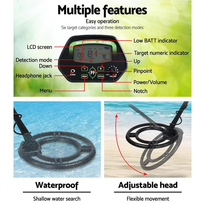 Goslash Picks Lcd Screen Metal Detector with Headphones