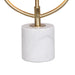 Sculptural Orange Glass Table Lamp with White Marble Base