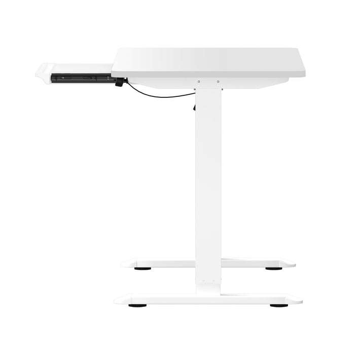 120Cm Electric Standing Desk With Drawer Adjustable Height White