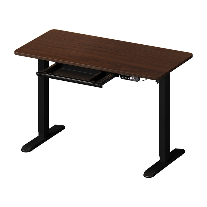 140Cm Electric Standing Desk With Drawer Adjustable Office Table Black