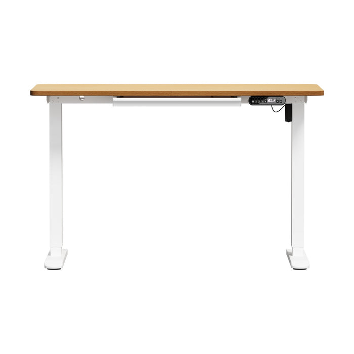 140Cm Electric Standing Desk With Drawer Adjustable Office Table White