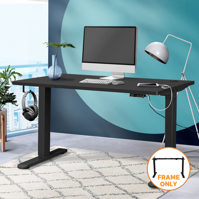 Standing Desk Frame Only Height Adjustable Motorised Stand Table Black