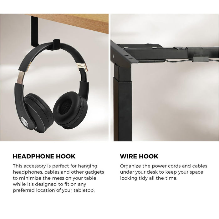 150Cm Electric Standing Desk With Drawer Height Adjustable Black Oak