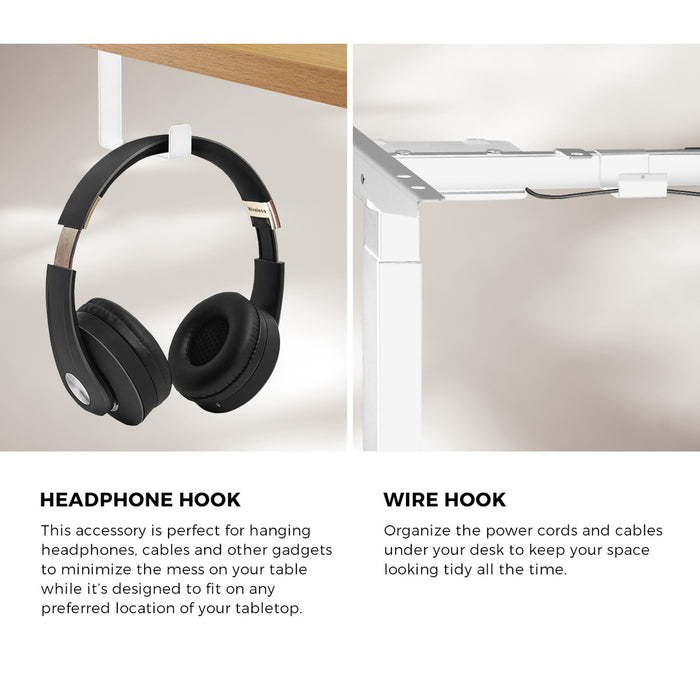 150Cm Electric Standing Desk With Drawer Height Adjustable White & Oak