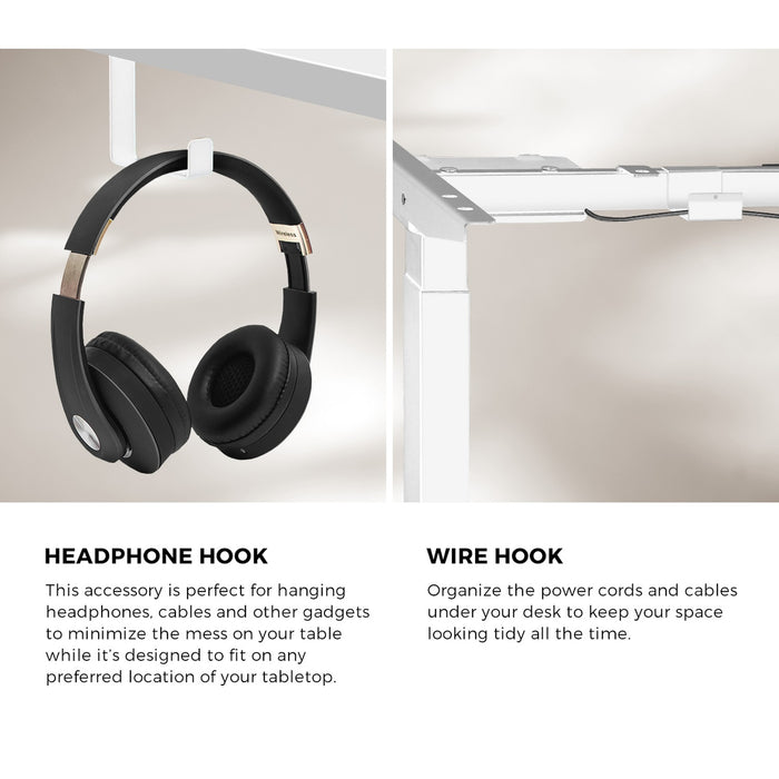 150Cm Electric Standing Desk With Drawer Height Adjustable White