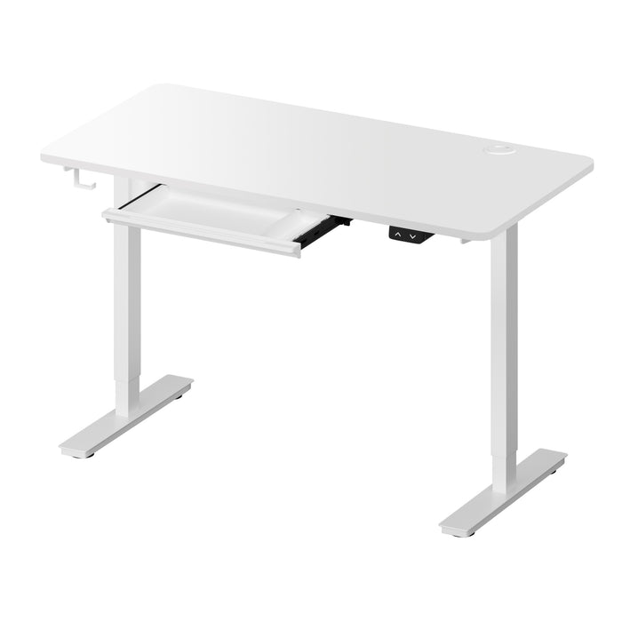 150Cm Electric Standing Desk With Drawer Height Adjustable White