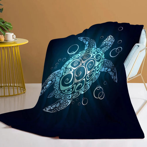 Sea Turtle Printed Throw Blanket All Season For Living Room
